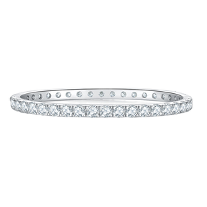 Bracelet unisexe Starsgem en argent sterling S925 avec moissanite DEF VS de 4 mm de forme ronde et sertissage griffe - Product Image 1