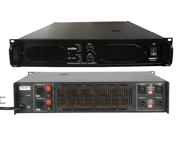 Professional 2 Channel Class AB Power Amplifier 2x450W Metal Shell