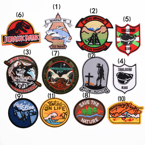 Thêu sọ đội khẩu hiệu chiến thuật tinh thần phù hiệu móc và vòng armband các bản vá lỗi - Product Image 3