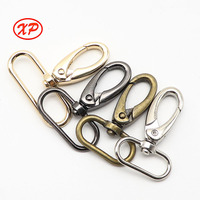 Mousqueton pivotant en alliage de zinc de 38 mm en forme d'olive avec anneau en D, robuste et polyvalent, accessoires de quincaillerie pour sacs à main, pour suspendre les sangles de sac