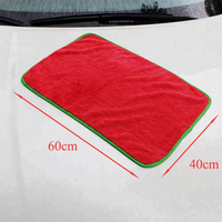 Serviette de polissage automobile en microfibre 40x60cm 400gsm, ultra douce, absorbante, pour le séchage de la cuisine et des voitures, serviette en microfibre pour le lavage de voiture