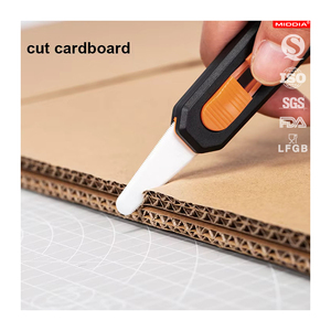 Dao đa năng MIDDIA, dao cắt hộp an toàn bằng gốm, lưỡi răng cưa, dụng cụ mở hộp, dao cắt giấy, dao bỏ túi đa chức năng - Product Image 1