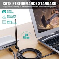 Muestra gratis OEM Cable de red Cat 8 Cable Ethernet Cat8 RJ45 cable de red