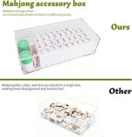 Boîte de rangement multifonctionnelle en acrylique pour Mahjong, transparente, avec affichage, plusieurs compartiments, taille personnalisable, vente en gros