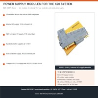 Modules d'alimentation B&R série X20PS pour périphériques et contrôleurs autonomes avec bus de liaison IO X2X interne et entrée 24 VDC