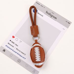 Fashionable Pu Leather Braided Tennis Designs Ideal <b>Bag</b> <b>Charm</b> Cute Baseball Keychain for Gifts - Product Image 4
