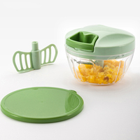 Multifunctionele plastic handmatige uien- en knoflookhakker, ecologisch vriendelijke voedselhakker