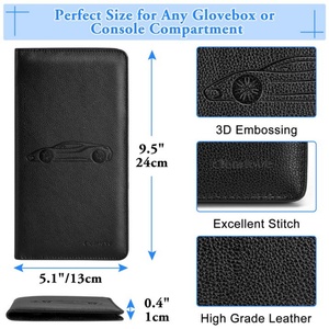 Portadocumentos para vehículos Portadocumentos para automóviles Carpeta Portadocumentos para automóviles de cuero Pu Premium - Product Image 5