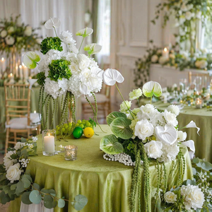 Composizione Floreale Artificiale in Seta, Sfera di Fiori di Ortensia Bianca, Decorazione per Matrimoni e Feste, Centrotavola Premium - Product Image 1
