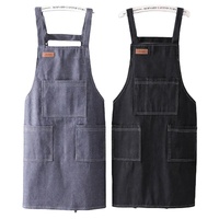 Tablier de Serveuse en Jean Robuste Sans Manches avec Poches Porte-Outils – Écologique et Tendance pour Restaurant et Bar