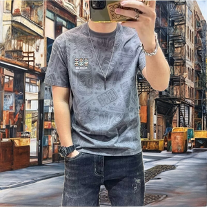 Camiseta Casual de Verano para Hombre, Marca de Moda, Tejido Holgado y Grueso con Estampado, Manga Corta - Product Image 2