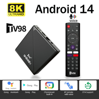 TV Box Android 14 ATV PRO 8K, 2GB de RAM, 16GB de Almacenamiento, Procesador de Cuatro Núcleos, WiFi 5.0, 4G/5G, Control Remoto por Voz