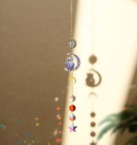 Nouveau <span class=keywords><strong>démon</strong></span> yeux hibou attrape-soleil arc-en-ciel fabricant carillons éoliens suspendus ornement attrape-soleil carillons éoliens décor à la maison - Product Image 4