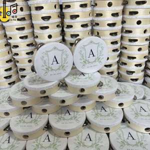 Tamburello 6 pollici personalizzato personalizzato tamburello festa di nozze chiesa bomboniera tamburo giocattolo prezzo matrimonio tamburello - Product Image 5