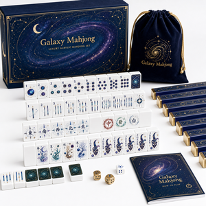 MeldVerse Chic - Fichas de Mahjong de Acrílico Duraderas de Calidad Profesional para Casino, para 4 Jugadores, Accesorios Personalizables, Portátiles - Product Image 5