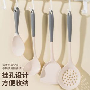 Silicone Non-Stick Kitchen Cooking Utensil <b>Set</b> Wok Spatula Soup Skimmer Spoons for Home Kitchen Use - Product Image 3
