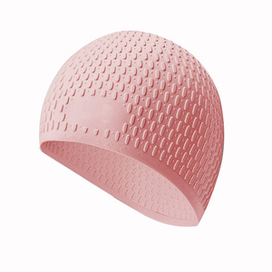 Gorro de natación de silicona con protección para los oídos, forma de lágrima, unisex, tamaño grande, color sólido, para natación y deportes acuáticos - Product Image 3