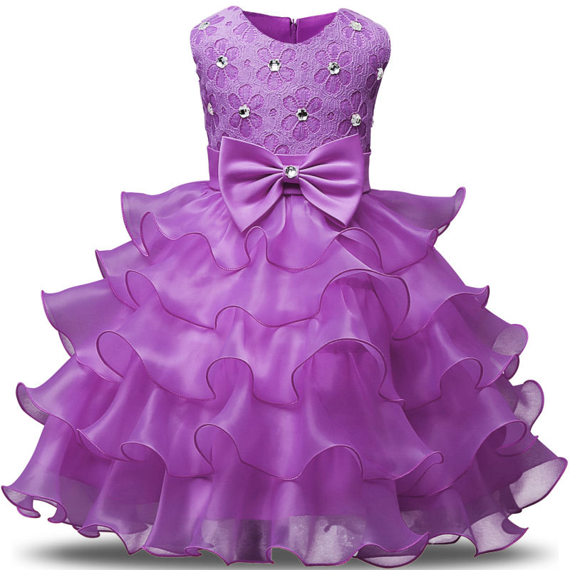 Flower Girl Dress Formal 3-8 Years Floral Baby Girls Dresses