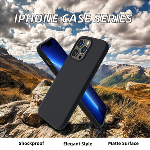 Custodia per telefono in TPU morbido nero opaco di lusso per <span class=keywords><strong>iPhone</strong></span> 14 <span class=keywords><strong>Plus</strong></span> 16 13 11 Pro Max X XS 15; <span class=keywords><strong>Cover</strong></span> antiurto in <span class=keywords><strong>silicone</strong></span> per cellulari - Product Image 2