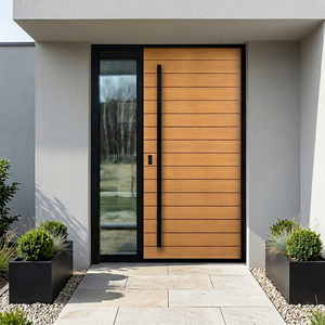 Porte d'entrée extérieure moderne et personnalisable, anti-effraction, avec design contemporain. Portes d'entrée extérieures avec cadre robuste. - Product Image 2