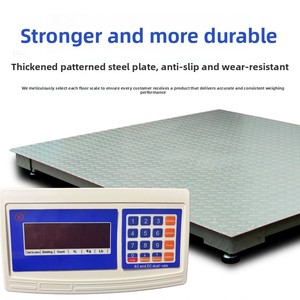 Englische LCD-Anzeige Kleine Elektronische Bodenwaage Verstärkte Hochpräzise Kohlenstoffstahl-Plattform SCS Anpassbar - Product Image 4