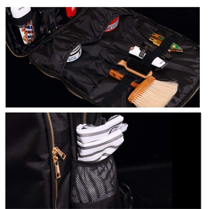 Sac à dos pour tondeuses de barbier en nylon durable, résistant à l'eau, avec logo personnalisable, grande capacité, poignée souple, idéal pour les voyages et les activités de plein air - Product Image 4