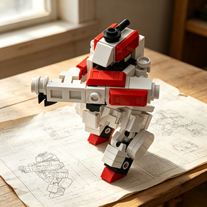 Stalker Unit‑1 Stealth Recon Mecha Warrior DIY Construction Bricks Kit Robot Assembly <b>Blocks</b> STEM Educational Creative Model Toy - Product Image 3