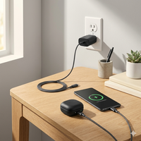Chargeur USB C 45W PD 3.0 personnalisé OEM ODM, adaptateur de charge rapide, prise EU UK US AU, chargeur de téléphone portable et tablette