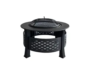 New 800CM winter courtyard hearth tea table 4-6 people outdoor fire pot barbecue table barbecue grill heating stove