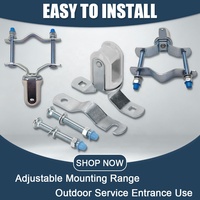 Soporte Ajustable de Porcelana para Cables con Abrazadera de Acero para Instalación en Postes de Soporte de Cables de Entrada Aérea