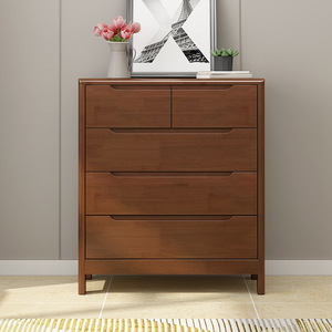 Solid Wood Chest Of Drawers 6 Drawer Minimalist <b>Storage</b> <b>Cabinet</b> Bedroom Dresser - Product Image 5