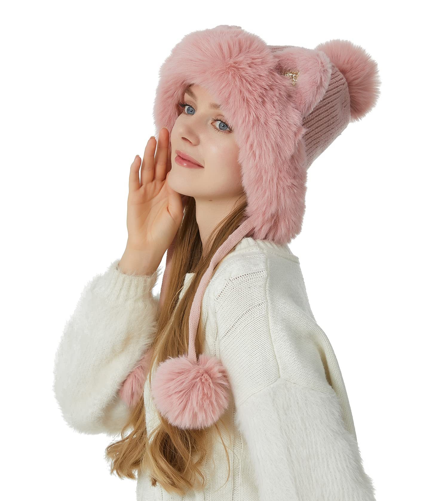 Allch Customize Women Winter Peruvian Cover Ears Beanie Hat 