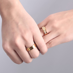 Gemstone Cubic zircone fidanzamento Ladies Gold Finger Wedding <span class=keywords><strong>Queen</strong></span> <span class=keywords><strong>Of</strong></span> <span class=keywords><strong>Ring</strong></span> 24K Gold Original For Men - Product Image 4