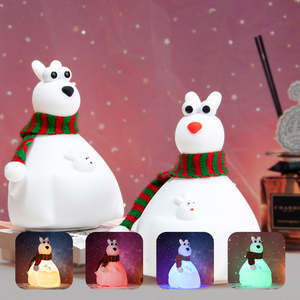 Lámpara de noche de silicona con forma de canguro, pequeña y adorable, para la habitación de bebés y niños, suave, recargable por USB, con logotipo personalizado, luz LED. - Product Image 5