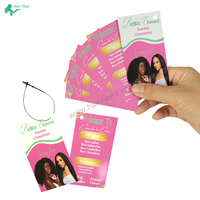 Carte de produits capillaires de marque privée cartes-cadeaux paquets de cheveux enveloppes étiquettes de perruque étiquettes de cheveux personnalisées pour autocollants de faisceaux