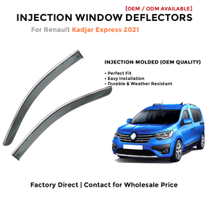 Injection Window Visors Rain Guards for Renault Kadjar Express 2021 | Side Window Deflectors Custom Fit Auto Accessories - Product Image 2