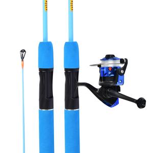 1.2mグラスファイバー子供用釣り竿ポールセット回転氷釣り竿とリールコンボ冬用 - Product Image 4