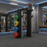 Máquina de Poleas Doble con Cable Ajustable para Entrenamiento Funcional, Crossover de Cables Doble para Entrenamiento de Fuerza, Gimnasio en Casa, Fitness