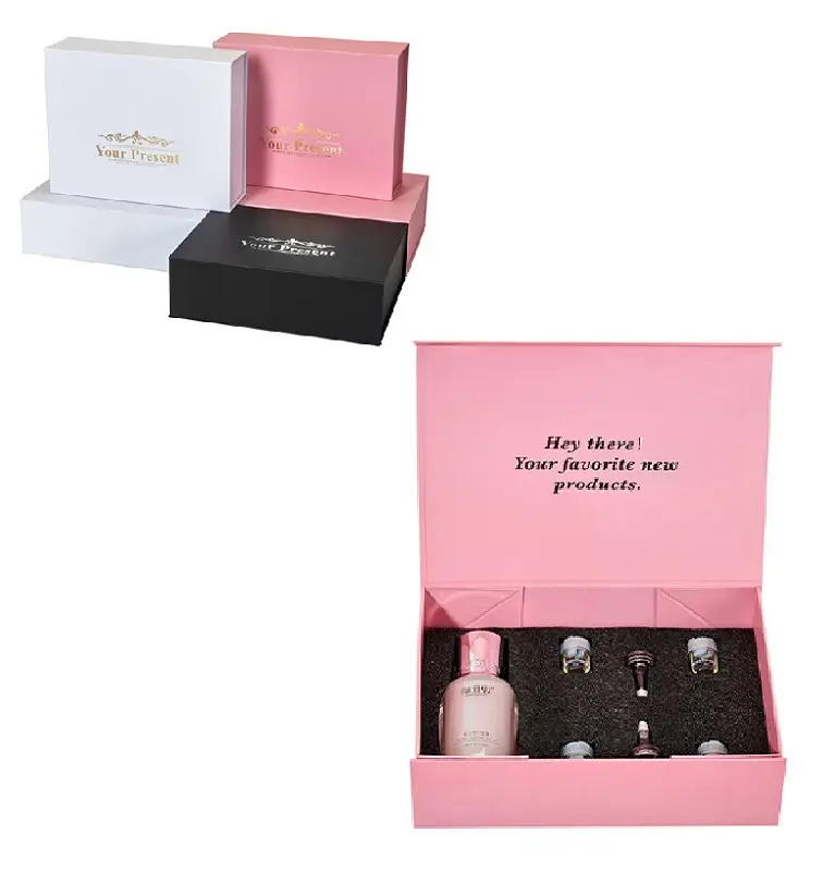 Scatole regalo con chiusura per imballaggio con Logo personalizzato scatole regalo magnetiche in cartone con imballaggio di lusso nero opaco scatole di cartone riciclabili