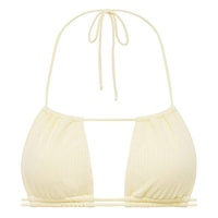 Ensemble de bikini dos nu en tissu côtelé recyclé, design personnalisé OEM, pour femme, avec haut à découpes et liens sur le devant, maillot de bain deux pièces à coupe haute, fabricant