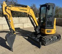 Miniexcavadora Liugong 9035FZTS de 3.5 Toneladas, Excavadora Diésel de Bajo Consumo para Construcción y Movimiento de Tierras, Motor y Caja de Cambios Globales
