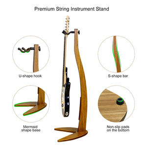 Support de guitare réglable en bois durable DEDO avec support de logo personnalisé, support de sol, trépied, cintre - Product Image 3