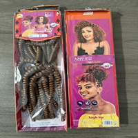 Dreadlocks Sintetici Pre-looped con Texture Morbida Naturale, Extension per Capelli Ricci 2x Curl, Extension Sintetiche per Treccine, Ingrosso