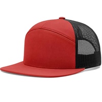 Vente en gros Casquette de camionneur Richardson 168 de haute qualité Chapeaux de camionneur vierges à bec plat 7 panneaux Logo personnalisé imprimé brodé