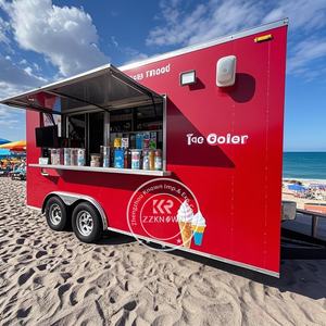 Tam Catering donanımlı gıda kamyon <span class=keywords><strong>Hot</strong></span> <span class=keywords><strong>Dog</strong></span> yemek sepeti abd tam restoran mutfak ekipmanları ile özelleştirilmiş gıda römork - Product Image 4