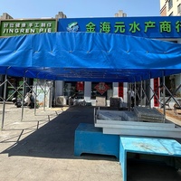 Tente portable en PVC imperméable, mobile, à ouverture coulissante, pour le stockage et la restauration, avec parois latérales et roues, toutes saisons, monocouche