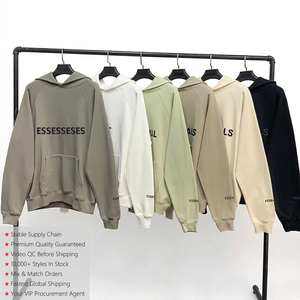 Sudaderas con Capucha Unisex de Alta Calidad ESS <span class=keywords><strong>Fear</strong></span> Cotton, Sudaderas con Capucha de Estilo Urbano para Hombre, Sudaderas con Capucha con Estampado de Letras de Hip Hop, Sudaderas con Capucha de Moda Casual - Product Image 1