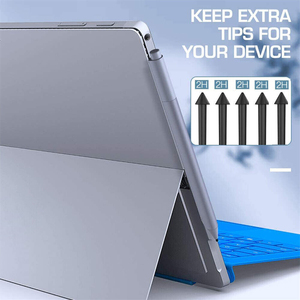 5 Pezzi Penne Touch Screen 2H con Punte di Ricambio per Microsoft Surface Pro 7/6/5, Punte Stylus Sostitutive in ABS con Sensibilità all'Inclinazione, Ricarica da 12 Ore - Product Image 3