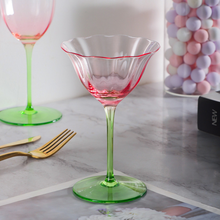 # Creative Gradient Wine Glass – High Footed Handcrafted Crystal Goblet with Custom Logo & Gift Box - View 2