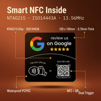 Tarjeta NFC con Código QR para Reseñas de Google, 13.56MHz ISO14443A NTAG213 215 216, para Tiendas, Bares, Hoteles, Tarjetas de Control de Acceso